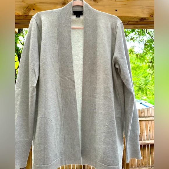 J. Crew NWOT Italian Cashmere Long Open Front Cardigan Sweater Medium - Picture 4 of 16